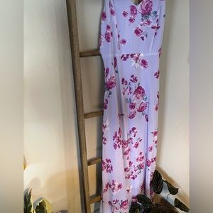 Lulus floral print sleeveless maxi dress in size M